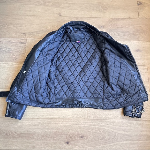VINTAGE Branded Garments PREMIUM Leather Motorcycle Jacket, SIZE 36 - Picture 9 of 11